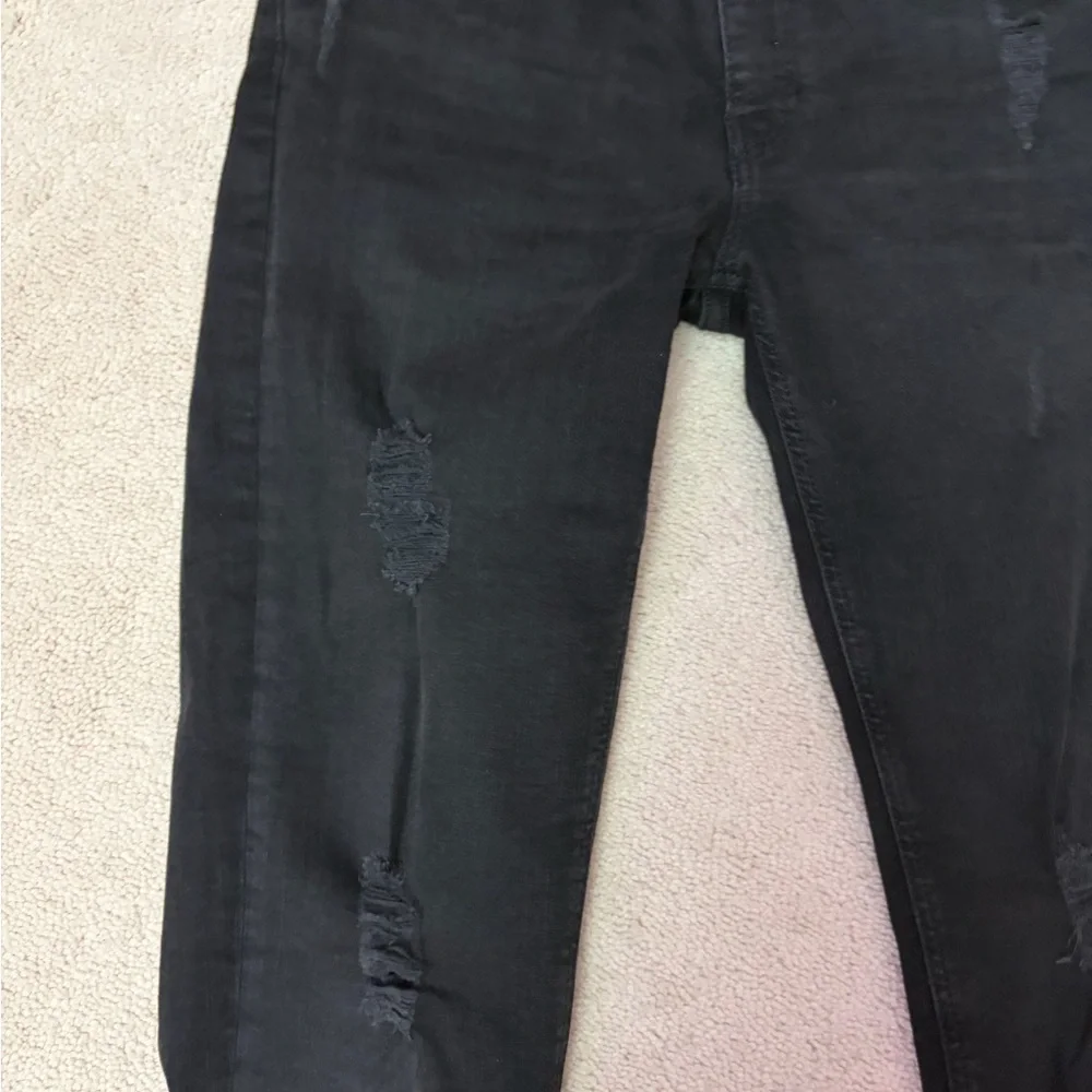 Zara Distressed Black Skinny Jeans - Picture 2 of 5